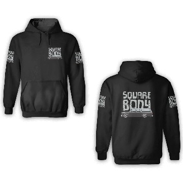 Discover square body Light Silver 3D Hoodies