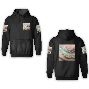 Discover Pastel Agate Geode Stone 3D Hoodies
