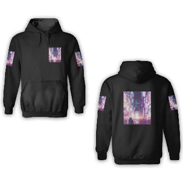 Discover Cyberpunk Vaporwave Anime Japan Cyber aesthetic 3D Hoodies