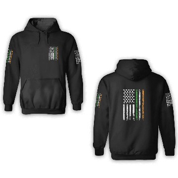 Discover American Flag Patriotic St. Patrick's Day 3D Hoodies