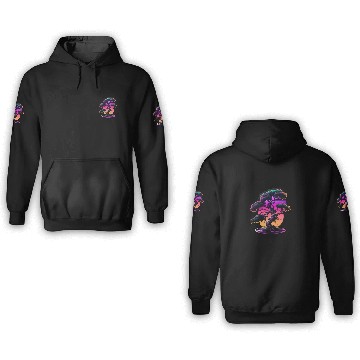 Discover Synthwave Bonsai Tree 3D Hoodies