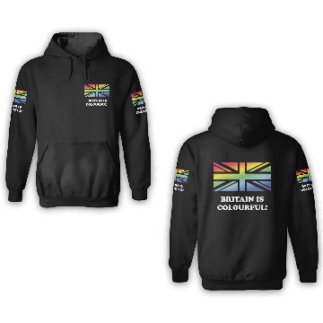 Discover Britain Is Colourful! (Union Jack, United Kingdom) 3D Hoodies