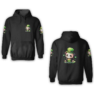 Discover St Patrick's Day Irish Funny Panda Saint Patrick 3D Hoodies