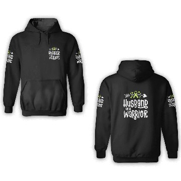 Discover Husband Of A Warrior Lymphoma Cancer Awareness 3D Hoodies