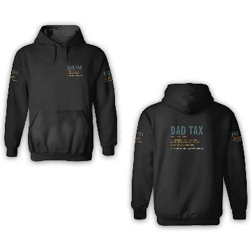 Discover Vintage Dad Tax Definition Men Funny Father's Day 3D Hoodies