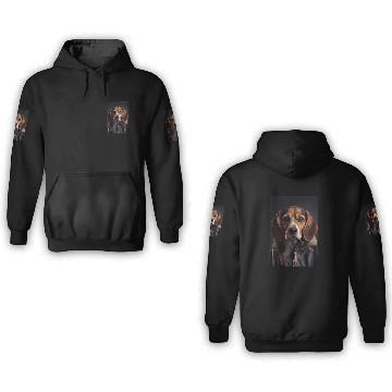 Discover Beagle Dog wearing leather jacket - Dog Breed Port 3D Hoodies