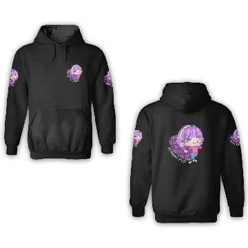 Discover Korean Pop Chibi Finger Heart Anime Girl Kpop Kdra 3D Hoodies