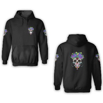 Discover El Dia De Los Muertos Mardi Gras Costume Flower 3D Hoodies