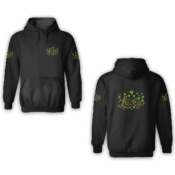 Discover Lucky St Patricks Day, leaf clover, shamtock 3D Hoodies