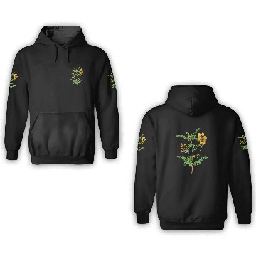 Discover yellow flower 3D Hoodies