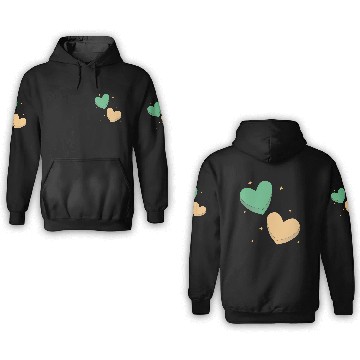 Discover Candy Hearts 3D Hoodies
