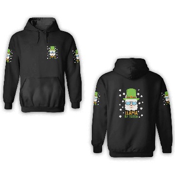 Discover LLama be Irish Lama Alpaca St. Patrick's Day 3D Hoodies
