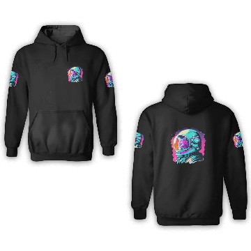 Discover Aesthetic Vaporwave Space Cat 80s 90s Astronaut 3D Hoodies