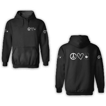 Discover peace love coffee white for darks 3D Hoodies