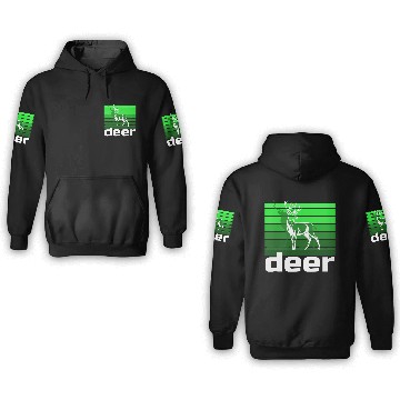 Discover deer graphic 3D Hoodies