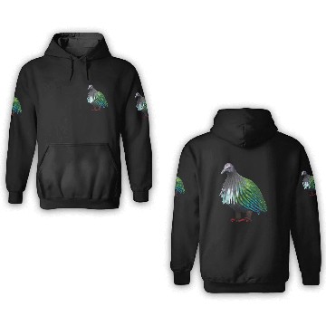 Discover Collared dove illustration 3D Hoodies