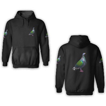 Discover Collared dove illustration 3D Hoodies