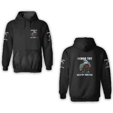 Discover Honor Thy Country Heritage American Bald Eagle 3D Hoodies