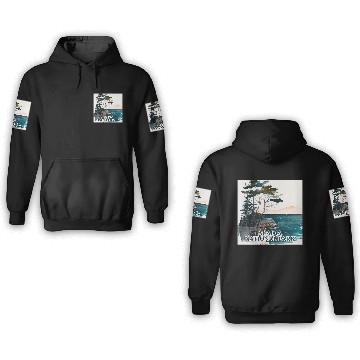 Discover Acadia National Park Watercolor 3D Hoodies
