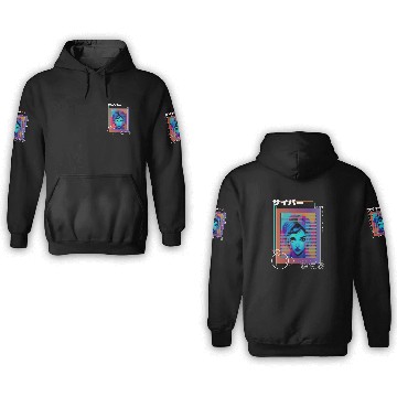 Discover Psychedelic Cyberpop Japanese Vaporwave Aesthetic 3D Hoodies