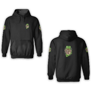 Discover Pug Lover, Cute Dog St Patricks Day, Lucky Shamroc 3D Hoodies