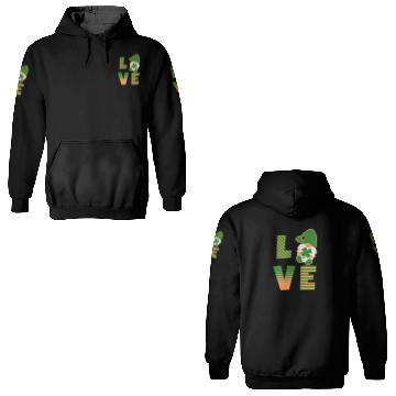 Discover Gnome St Patricks Day Woman Love, Lucky Clover 3D Hoodies