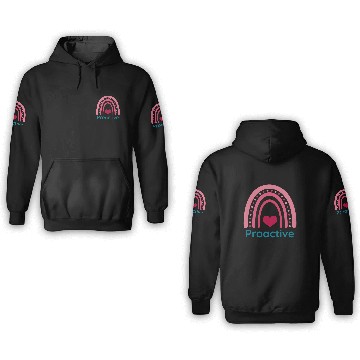 Discover Proactive Viva Magenta Boho Rainbow 3D Hoodies