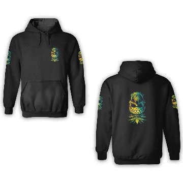 Discover Upside Down Pineapple Skull Swinger Swinging Gift 3D Hoodies