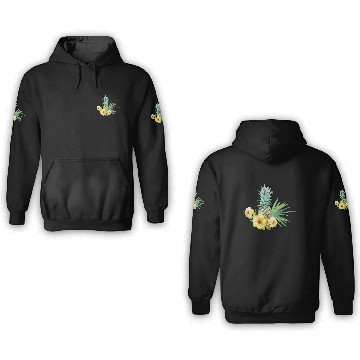 Discover Tropical Flower Pineapple Summer Girl Hawaii 3D Hoodies