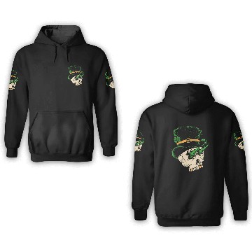 Discover st patrick's skull 3D Hoodies