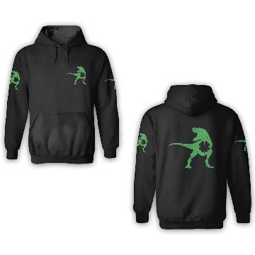 Discover Tyrannosaurus T Rex Dinosaur St Patricks Day Irish 3D Hoodies