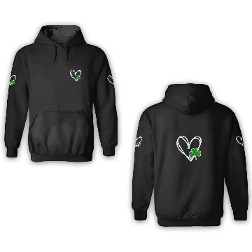 Discover Heart St Patricks Day Shamrock Irish Toddler Baby 3D Hoodies