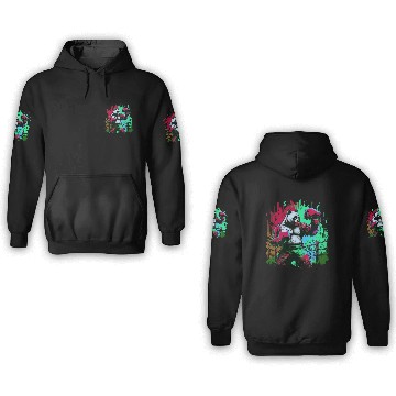 Discover Angry Colorful Panda Boxer MMA Martial Arts 3D Hoodies