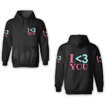 Discover I Love You, Heart, Cool, Marriage, Wedding, bride 3D Hoodies