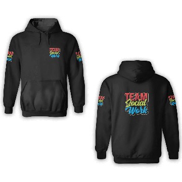 Discover Team Social Work Graduation Worker Job 3D Hoodies