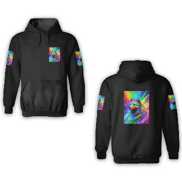 Discover Labrador Retriever with rainbow splashes of colors 3D Hoodies