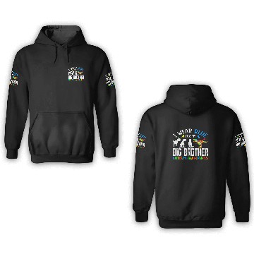 Discover I Wear Blue For My Big Brother Autism Awarenes 3D Hoodies
