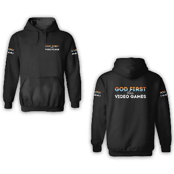 Discover God First then video games 3D Hoodies