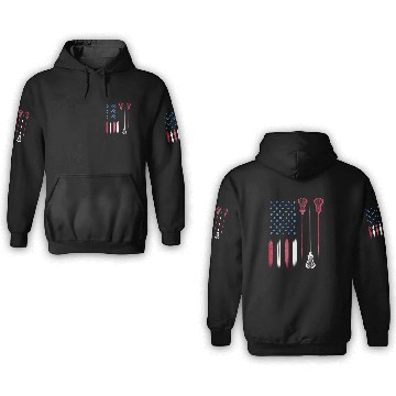 Discover Us Flag Colors Lax Usa Lacrosse 3D Hoodies