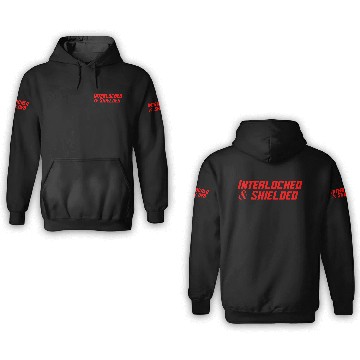 Discover INTERLOCKED & SHIELDED - RED DESIGN 3D Hoodies