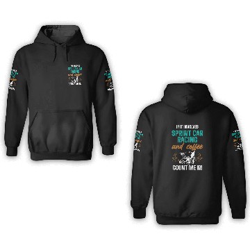 Discover Sprint Car Racing, sprint car, dirt track racers 3D Hoodies