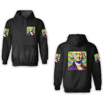 Discover Trippy George Washington 3D Hoodies