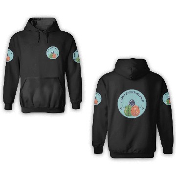 Discover Blue Happy Easter Wishes 3D Hoodies