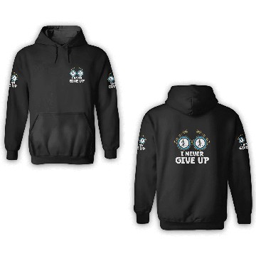 Discover Blindness i never give up blindness awareness 3D Hoodies