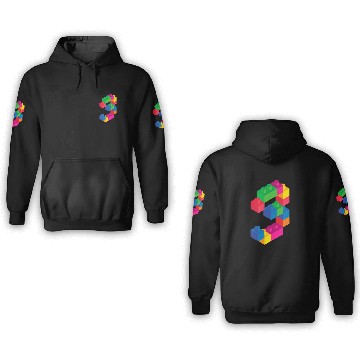 Discover Cute Block Building 3rd Birthday Gift 3 Year Old 3D Hoodies