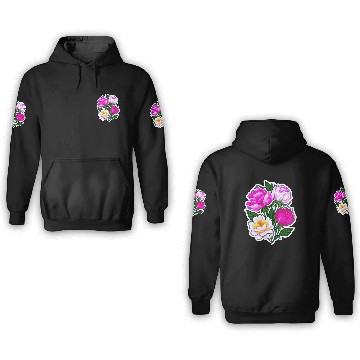 Discover Peony Flower Art 3D Hoodies