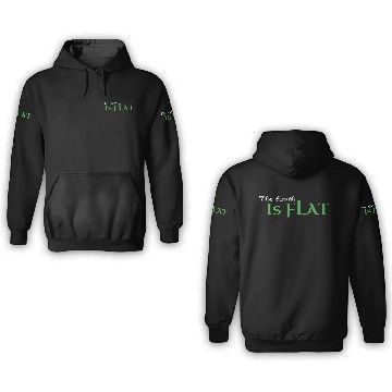 Discover Flat Earth Green 3D Hoodies