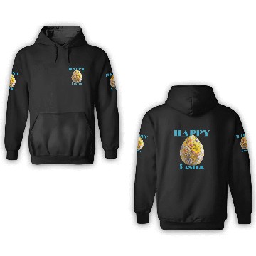 Discover Happy Easter Egg Design with Floral Elements 3D Hoodies