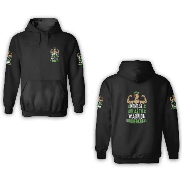 Discover Green Mental Health Warrior Awareness Month 3D Hoodies