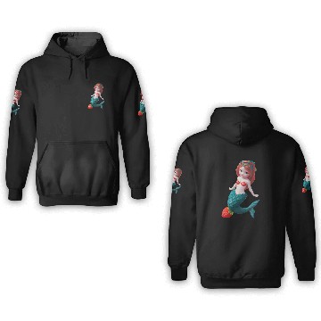 Discover Strawberry mermaid 3D Hoodies